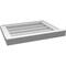 Ekena Millwork Vertical Surface Mount PVC Gable Vent w/ 2"W x 2"H , Brickmould Sill Frame, 20"W x 16"H GVPVE20X1603SN - alternate 5